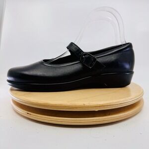 SAS Maria Women's 7 S Slim Narrow Black Leather Mary Jane Comfort Shoes N